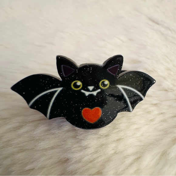 Other - Mini Hair Claw Clip, Black Vampire Bat